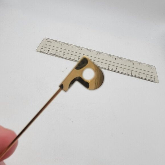 Gold‎ Tone Initial P Hat Pin / Tie Pin - Picture 2 of 3